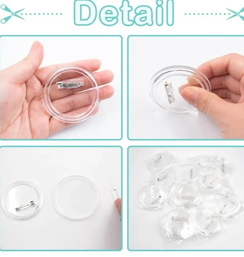 30pcs acrylic blank badge pin  - đánh giá và giá Button Badge Blank