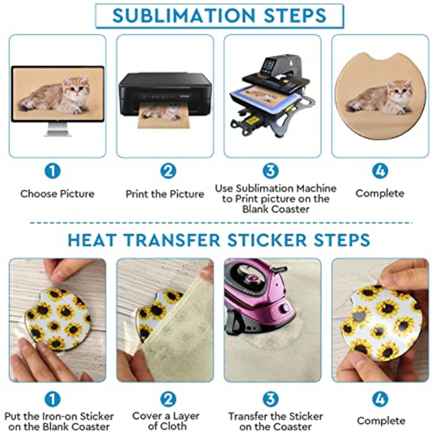 40PCS Sublimation Blank Car Co - đánh giá và giá Coaster Sublimation Blank