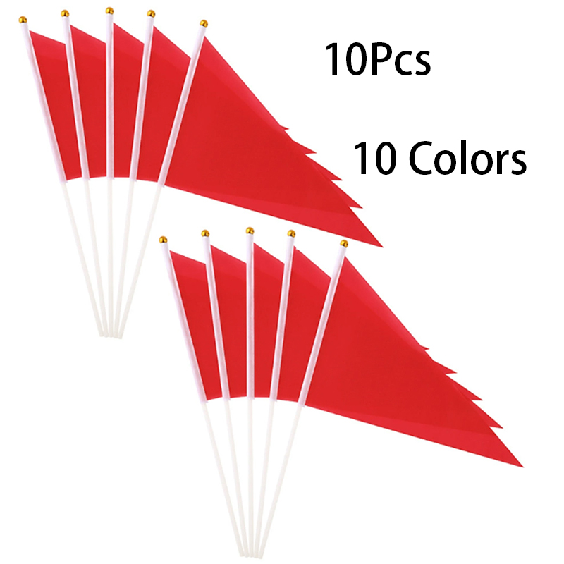 10Pcs Colorful Triangular Flag - đánh giá và giá Yard Sign Blank