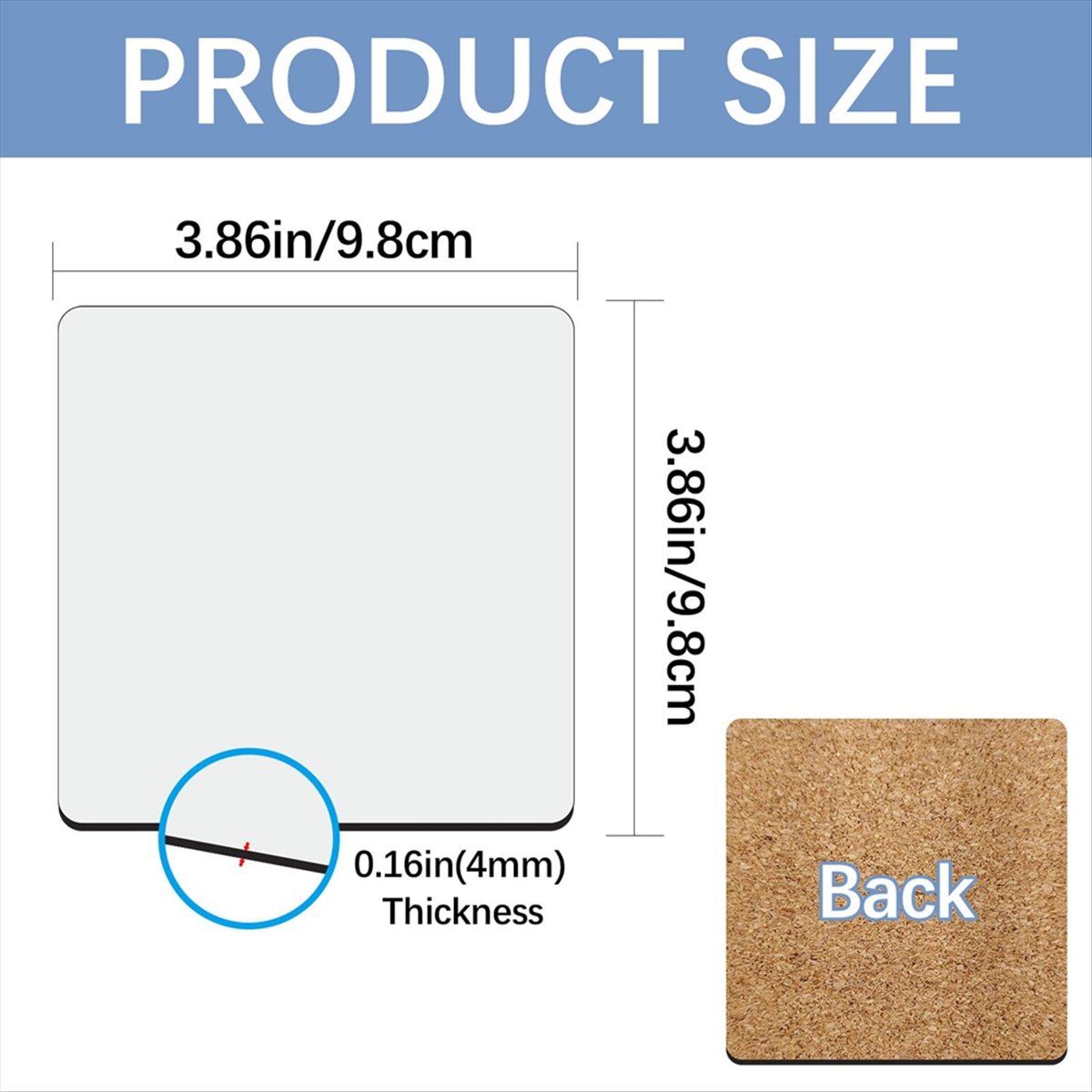 ABYA 30 Pcs Sublimation Square - đánh giá và giá Coaster Sublimation Blank