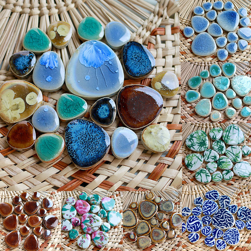 100g DIY Ceramic Mosaic Tiles  - đánh giá và giá Ceramic Tile Blank